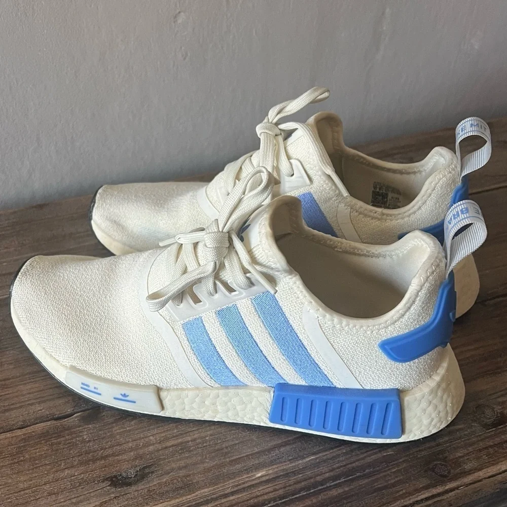 Adidas NMD_1 White and Blue Shoes Size 10 Women’s